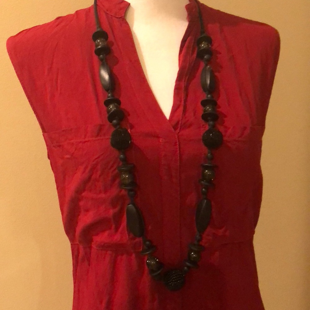 The Limited black beaded necklace.